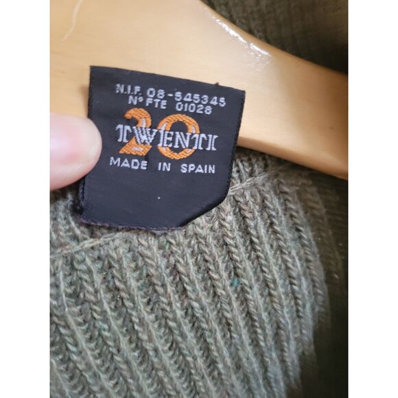 Vintage Marithe And Francois Girbaud Men Olive Green Ribbed Sweater Size Large - Picture 4 of 6